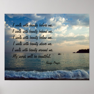 Navajo Gebet Spaziergang in Beauty Poster