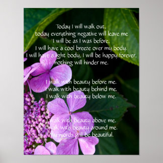 Navajo Gebet Spaziergang in Beauty Poster