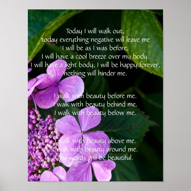 Navajo Gebet Spaziergang in Beauty Poster (Vorne)