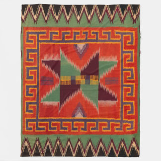 NAVAJO INDIAN 1800S STORSE SADDLE BLANKET FLEECE