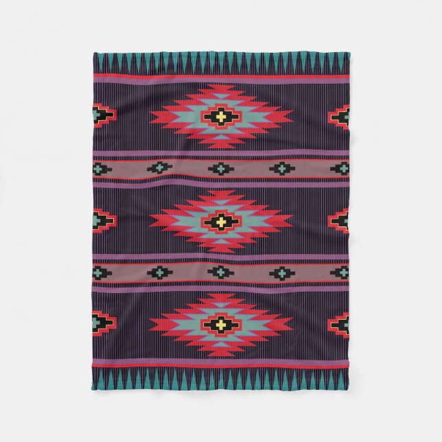 Navajo Muster Design-7 Blanket Fleecedecke (Vorderseite)