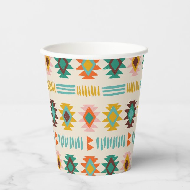 Navajo Native American Pattern Pappbecher (Vorderseite)