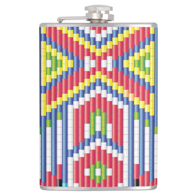 Navajo-Perlen-Design Flachmann (Vorderseite)