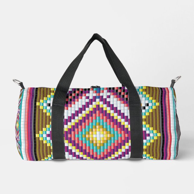 Navajo-Perlenmuster Duffle Bag (Vorderseite)