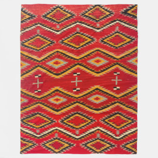 NAVAJO SADDLE BLANKET 1910 REPRINT FLEECEDECKE