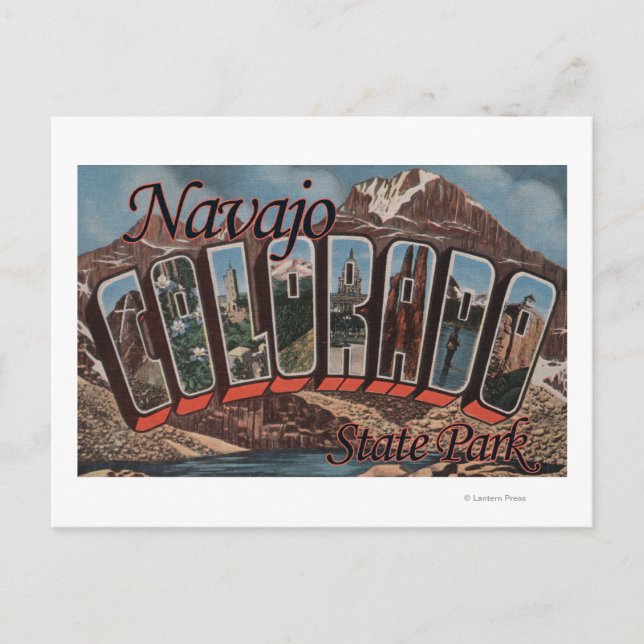 Navajo Staat Park, Colorado - Große Briefmarkensze Postkarte (Vorderseite)