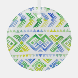 Navajo-Tribut: Majestät des Wasserfarbstamms Ornament Aus Glas