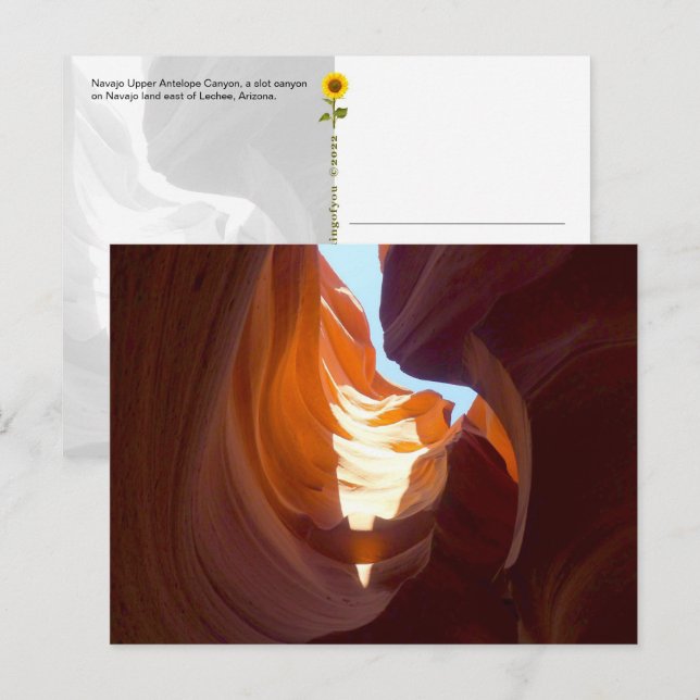 Navajo Upper Antelope Canyon (1) - Postkarte (Vorne/Hinten)