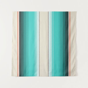 Navajo White, Türkis Orange mexikanische Blanket S Wandteppich