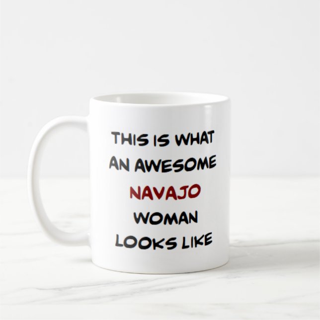 navajo woman, awesome coffee mug kaffeetasse (Links)