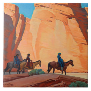 "Navajos in a Canyon" von Maynard Dixon Fliese