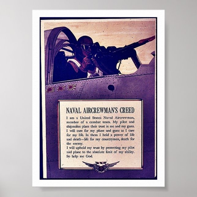 Naval Aircrewman'a Creed Poster (Vorne)
