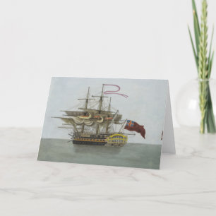 Naval Battleship Feiertagskarte