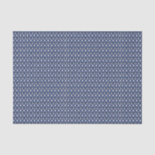Naval Blue Elegant Ditsy Floral Seidenpapier