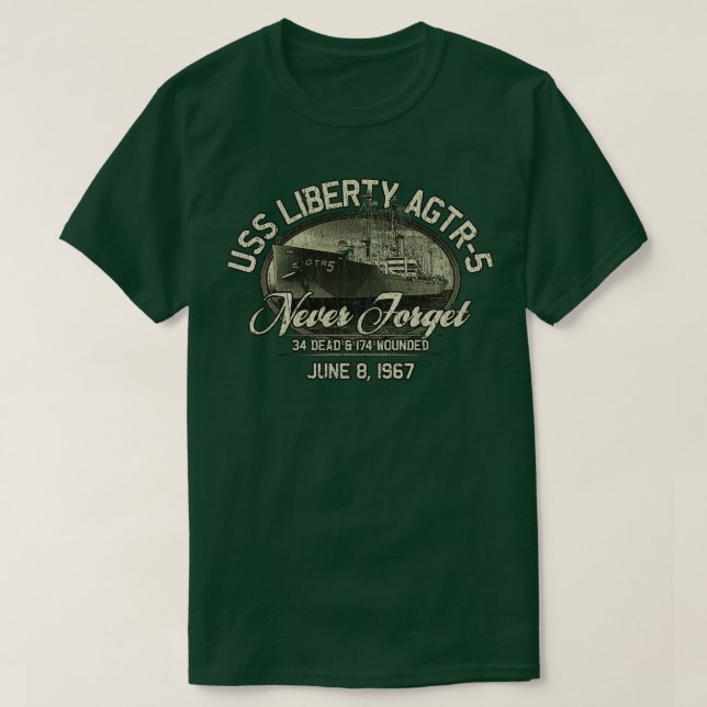 Naval USS Liberty AGTR5 1967 T-Shirt (Design vorne)