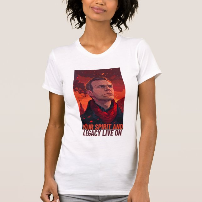 Navalny, dein Vermächtnis und dein Geist leben wei T-Shirt (Vorderseite)