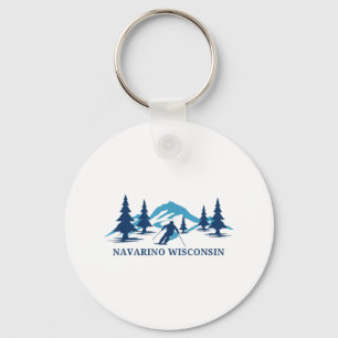 Navarino Wisconsin Ski Resort Skifahrer _1 Schlüsselanhänger