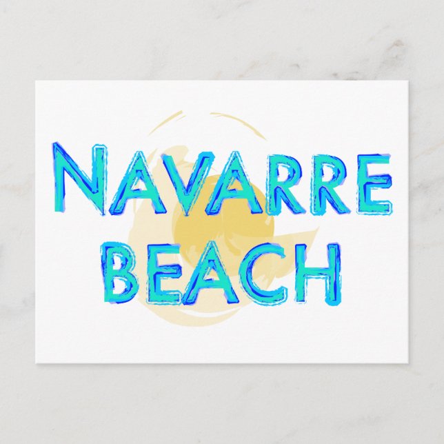 Navarra Beach Florida künstlerisches Design Postkarte (Vorderseite)