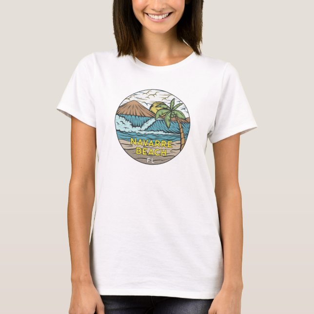 Navarra Beach Florida Vintag T-Shirt (Vorderseite)