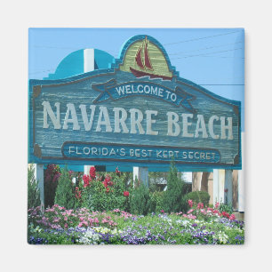 Navarra Beach, Florida, Welcome Sign Foto Magnet