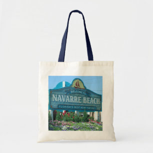 Navarra Beach, Florida, Welcome Sign Foto Tragetasche
