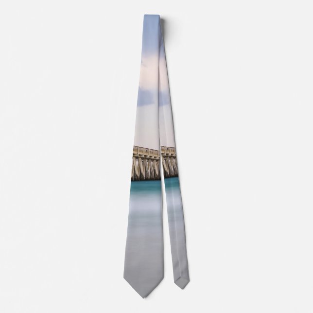 Navarre Beach Angeler Pier Neck Tie Krawatte (Vorderseite)