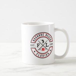 Navarre Beach Florida Fl Retro Surfer Strand vorne Kaffeetasse