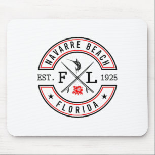 Navarre Beach Florida Fl Retro-Surfer Strand vorne Mousepad