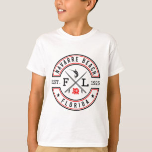Navarre Beach Florida Fl Retro-Surfer Strand vorne T-Shirt