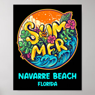 Navarre Beach Florida Sommerurlaub Souvenir Hol Poster