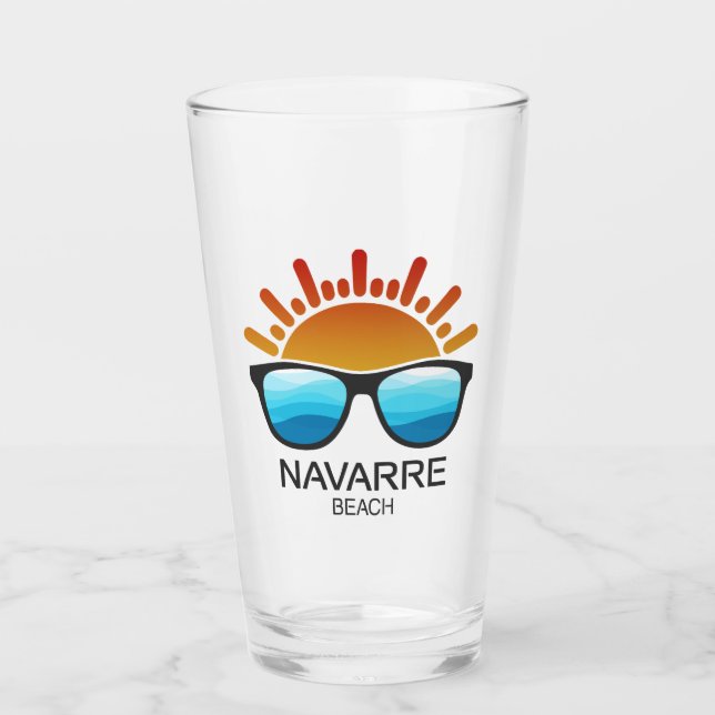Navarre Beach Florida Sonnenbrille Glas (Vorderseite)