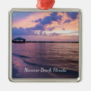 Navarre Beach Magic Hour Lila Sunset Ornament