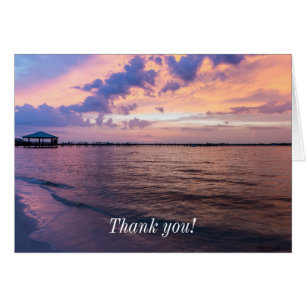 Navarre Beach Magic Hour Sunset Danke-Card