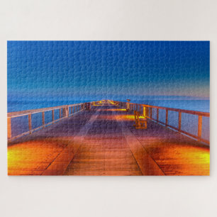Navarre Beach Pier bei Nacht Puzzle