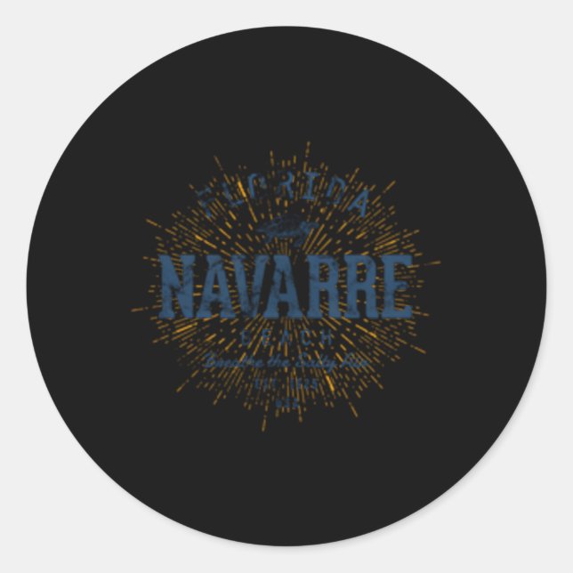 Navarre Beach Runder Aufkleber (Vorderseite)