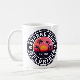 Navarre Florida Beach Retro Sunset Palm Trees 60er Kaffeetasse