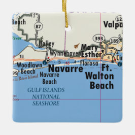 Navarre Florida Karte Keramikornament