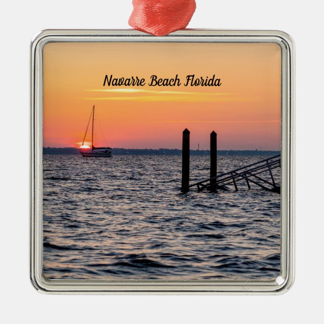Navarre Florida Santa Rosa Ornament Aus Metall (Vorne)
