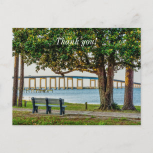Navarre Park Bank und Brücke Danke Postkarte