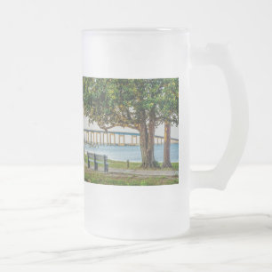 Navarre Park Bank und Brücke Frostglas Bier M Mattglas Bierglas