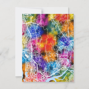 Navi Mumbai Maharashtra City Map Postkarte