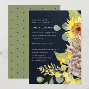 NAVI-SONNENBLUME EUCALYPTUS BLUMEN-DUSCHE PER POST EINLADUNG
