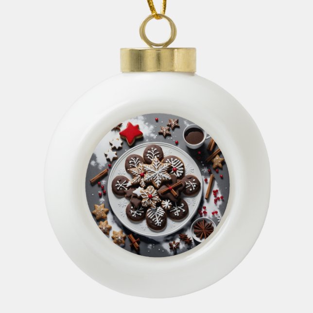 Navidad 1 - 001 keramik Kugel-Ornament (Vorderseite)