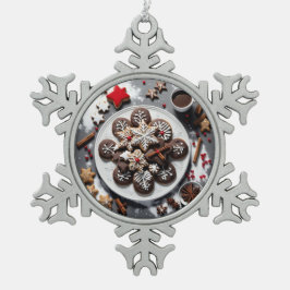 Navidad 1 - 001 schneeflocken Zinn-Ornament