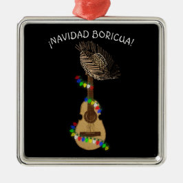 Navidad Boricua Cuatro Puertorriqueno Ornament Aus Metall