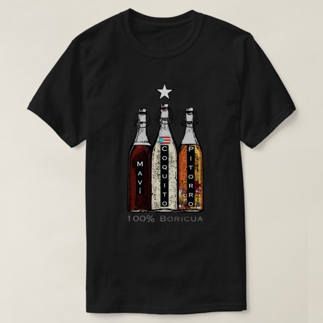 Navidad Boricua Puerto Rico Traditionelle Getränke T-Shirt (Design vorne)