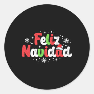 Navidad Matching Familie Spanisch Weihnachten Mexi Runder Aufkleber