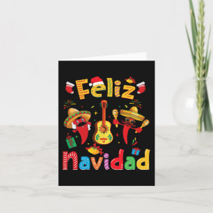 Navidad Mexican Fiesta Hot Pepper Guitar Xmas Teil Karte