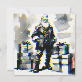 Navidad Punk (Santa postal). Karte