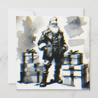 Navidad Punk (Santa postal). Karte